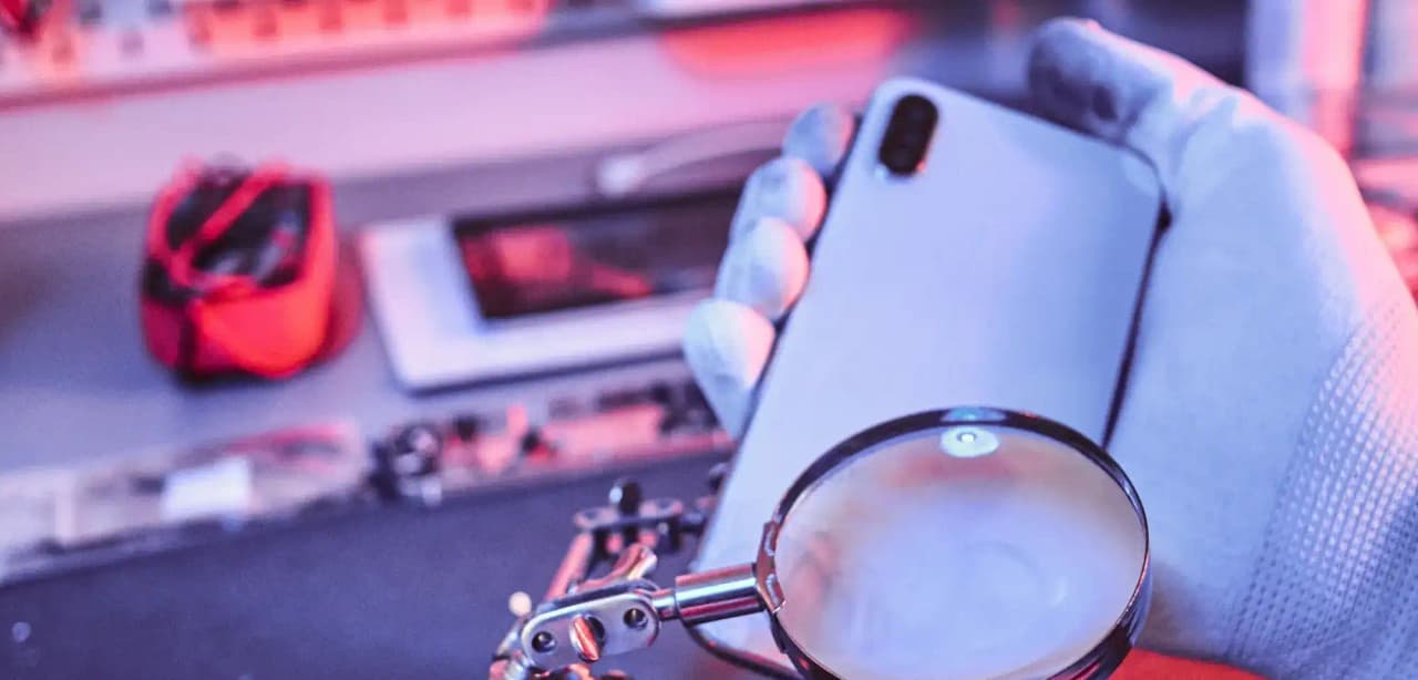 Technicien travaillant sur un ordinateur portable